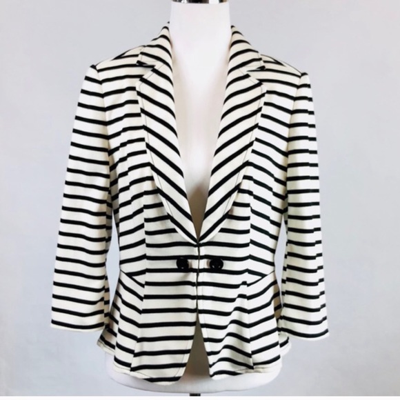 WHBM Striped Ponte Blazer - Picture 5 of 6